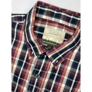 Cabela's Outfitter Series Long Sleeve Button Down Plaid Men's Shirt Size L- Tall